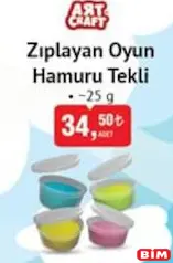 ART CRAFT ZIPLAYAN OYUN HAMURU TEKLİ 25 G